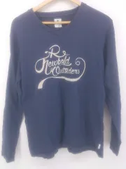 ◇ R.NEWBOLD アール ニューボールド ロゴ Vネック 長袖 Tシャツ カットソー サイズ L ネイビー メンズ P  【1304010004973】