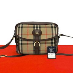 2737 未使用級 バーバリー ノバチェック サドルバッグ ショルダー