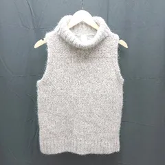 ◇ chambre de charme タートルネック 切り返しデザイン ノースリーブ ニットセーター サイズF ピンク レディース E  【1304050039706】のサムネイル
