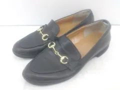 ◇ HUMAN WOMAN ヒューマンウーマン ビット ローファー シューズ サイズ23.5cm ブラック レディース E  【1304080001216】のサムネイル