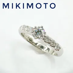美品🌻MIKIMOTO ダイヤモンド 0.35ct 0.21ct プラチナ リング 約10.5号 Yのサムネイル