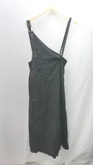 ◇ Aunt Marie's アントマリーズ アシンメトリー 無地 サイドジップ ロング ワンピース サイズF ブラック レディース E  【1304120018693】のサムネイル