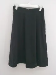 ◇ MISCH MASCH ミッシュマッシュ パンチング 膝丈 フレア スカート サイズS ブラック レディース E  【1304120011519】のサムネイル