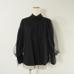 mmm♡ドゥロワー ブラウス　バスケットフリルリボンブラウス　M 黒 mmm♡様専用ドゥロワー ブラウス バスケットフリルリボンブラウス M 黒
