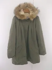 ■ ◎ mysty woman ミスティウーマン チャイニーズラクーンファー ボア 長袖 モッズコート サイズM カーキ系 レディース E  【1304200034094】のサムネイル