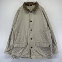 古着 エルエルビーン L.L.Bean コーデュロイ ジャケット ハンティングJKT カバーオール 襟コーデュロイ 2XL  ベージュ系 メンズ