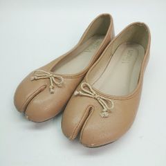 ◇ Vivian ヴィヴィアン 足袋型 リボン シンプル ぺたんこ パンプス サイズL ブラウン レディース E 【1304210016936】