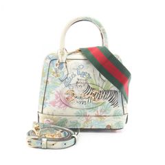구찌 GUCCI 핸드백 호스 비트 1955 미니 탑 핸들 가방 호랑이 2WAY 677212 멀티 가죽 호스 비트 1955 2way 핸드백 여성 Used A