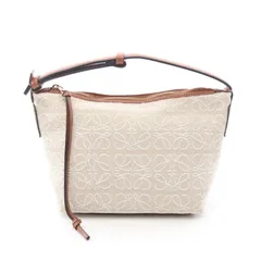 ロエベ LOEWE ハンドバッグ CUBI ANAGRAM SMALL キュービィ アナグラム スモール A906K75X04 ナチュラル/ブラウン キャンバス レザー キュービィ バッグ スモール レディース