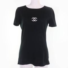 CHANEL】希少！シルク100%ロゴいっぱい半袖ブラウス ヴィンテージ 