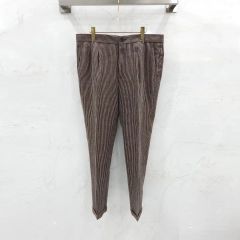 ブルネロクチネリ テーパードパンツ レザー チェック - メルカリ