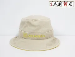 シャネル CHANEL スポーツライン ココマーク ロゴ ベージュ イエロー コットン ハット サイズ57【中古】帽子のサムネイル