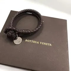 ボッテガヴェネタ BOTTEGAVENETA イントレチャート ブレスレット ナッパレザー ブラウン SV金具【鑑定済み】正規品のサムネイル
