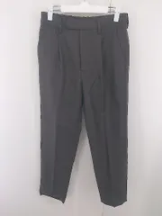 ◇ WYM LIDNM ウィム バイ リドム バックゴム タック スラックス パンツ サイズS ダークブラウン系 メンズ E  【1305090006918】のサムネイル