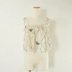 GANNI ガニー Light Cotton Tieband Strap Top ビスチェ ギャザー キャミソール レイヤード 重ね着 蝶 蝶々 チョウ 鎖のサムネイル
