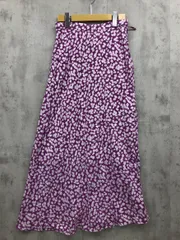 BEAUTY & YOUTH ビューティ&ユース フラワープリントマキシ スカート sizeS/パープル系 ■◇ レディース