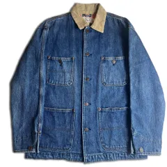 【90s】Ralph Lauren 襟コーデュロイ デニムカバーオール M シンガポール製 ダブルアールエル 2000000024936のサムネイル