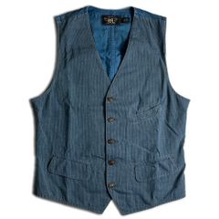 希少 RRL Abrams Indigo Cotton Vest 刺し子 S - メルカリ