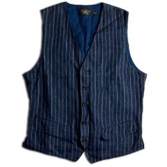 希少 RRL Abrams Indigo Cotton Vest 刺し子 S - メルカリ