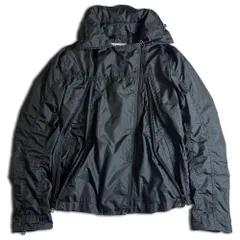 ISSEY MIYAKE 八の字ジップ ナイロンジャケット ブラック イッセイミヤケ 2000000024714のサムネイル