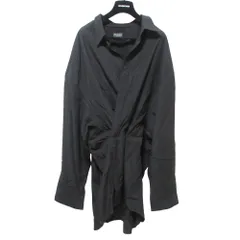 美品 クリーニング済 BALENCIAGA GARDE-ROBE バレンシアガ 2025年モデル 現行品 シャツミニドレス ワンピース 831222 34 ブラック レディース 古着 中古 USEDのサムネイル