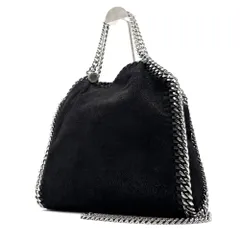 美品 Stella McCartney ステラマッカートニー ファラベラ 2way トートバッグ ショルダーバッグ ハンドバッグ ブラック エコレザー スエード調 チェーン シルバー金具 肩掛け 斜め掛け 夏休み 旅行 ボーナス ご褒美 ギフト