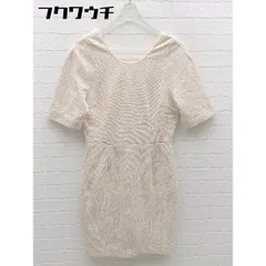 ◇ Lily Brown リリーブラウン 半袖 ミニ ワンピース サイズF ベージュ レディース 【中古】 【1002798444584】