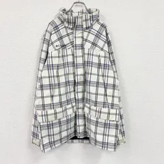 Columbia　コロンビア　マウンテンパーカー　チェック柄　白　ホワイト　Lサイズ　古着【値引き交渉OK！】