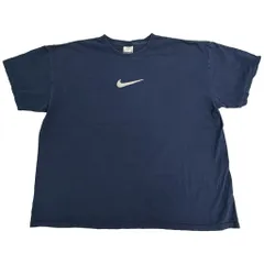 00年代 NIKE ナイキ スウォッシュロゴ 半袖Ｔシャツ 大きいサイズ スポーツ ネイビー(メンズ 3XL)中古 古着 Y0922