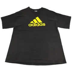 00年代 adidas アディダス ロゴＴシャツ スポーツ ブラック(メンズ XL)中古 古着 Y0926