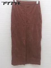 ◇ FREAK'S STORE バックジップ コーデュロイ スリット ロング タイト スカート サイズM ブラウン レディース 【中古】 【1101040111653】のサムネイル