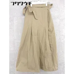 ◇ merlot メルロー ラップ 巻き ロング スカート ブラウン レディース 【中古】 【1101200011335】のサムネイル