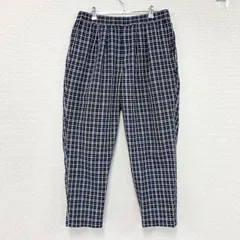 BEAMS　ビームス　イージーフィットパンツ　チェック　紺　ネイビー　Mサイズ　古着【値引き交渉OK！】
