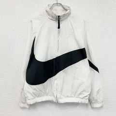 NIKE　ナイキ　ナイロンジャケット　ウーブンジャケット　スウッシュ　白　ホワイト　XLサイズ　古着【値引き交渉OK！】