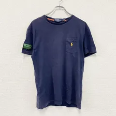 Polo by Ralph Lauren　ポロバイラルフローレン　半袖Tシャツ　刺ロゴ　紺　ネイビー　Sサイズ　古着【値引き交渉OK！】