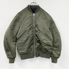UNIQLO　ユニクロ　リバーシブルフルジップブルゾン/MA-1　中綿入り　カーキ　紺　ネイビー　Mサイズ　古着
