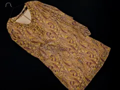 VICKY ビッキー シフォン ペイズリー柄 ビーズ チュニック ワンピース size2/ベージュ ■◇ レディースのサムネイル