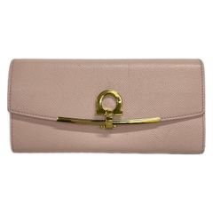 5403◯ Salvatore Ferragamo 長財布 ガンチーニ ベージュ - メルカリ