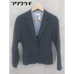 ◇ KANSAI FORI collection コナカ ストライプ テーラード ジャケット サイズ9AR ネイビー レディース 【中古】 【1101260006326】のサムネイル