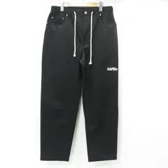 【三重本店】 中古 SAPEur | サプール SKATE PANTS MK3 スケートパンツ ロゴ刺繍チノパンツ A0024-070 ブラック サイズ：L 【107】