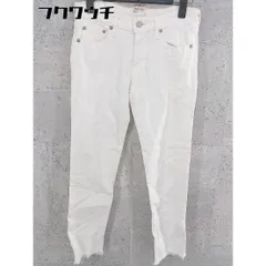 ◇ Ungrid アングリッド 裾フリンジ スキニーパンツ サイズ25 ホワイト レディース 【中古】 【1101280004524】