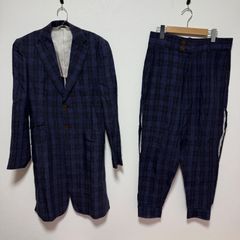 山内 デッドストックリネン 麻 セットアップ スーツ ネイビー 4 - メルカリ