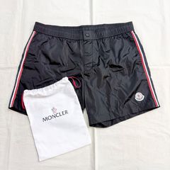 新品】MONCLER モンクレール ロゴ スイムショーツ 水着 海パン 黒 S