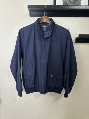 希少 90s バーバリー ラムウールハリントンジャケット M G9 ネイビー