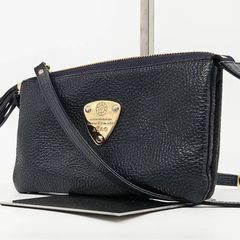 アタオ オフィスブーブー ネイビー 本革 お財布ポシェット ショルダー 