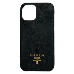PRADA(プラダ) 携帯電話ケース - 黒 スマートフォンケース レザーのサムネイル
