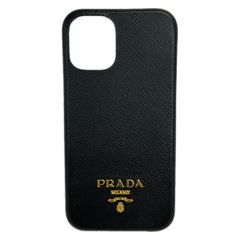PRADA プラダ iPhone 12/12 Pro ケース 黒 サフィアーノ - メルカリ