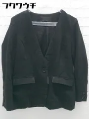 ◇ BLISS POINT ブリスポイント 1B シングル 長袖 ノーカラー ジャケット サイズM ブラック レディース 【中古】 【1102040002620】のサムネイル