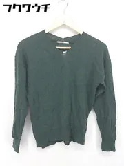 ◇ URBAN RESEARCH アーバンリサーチ ウール Vネック 長袖 ニット セーター サイズF グリーン レディース 【中古】 【1102040002323】