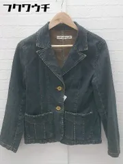 ◇ NICE CLAUP ナイスクラップ デニム 2B 長袖 テーラード ジャケット サイズ1 インディゴ レディース 【中古】 【1102040000947】のサムネイル